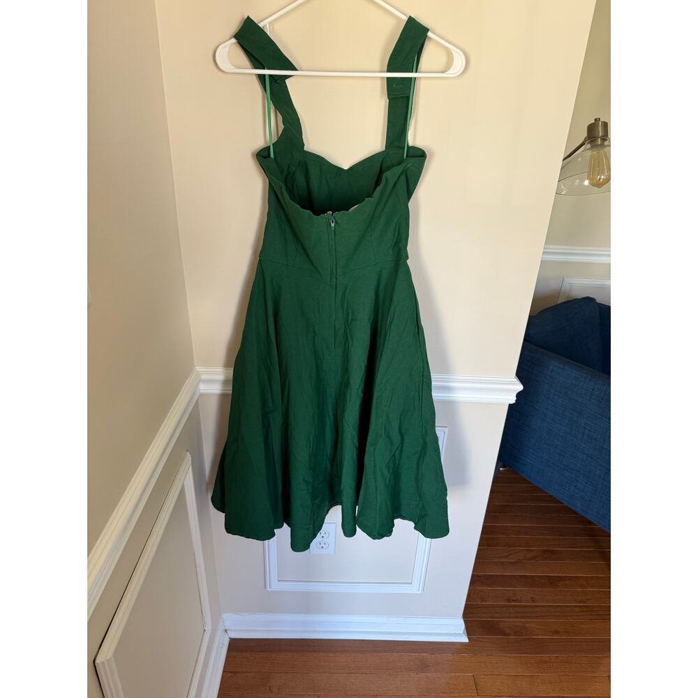 Elegant unique vintage Sweetheart Fit and Flare Swing Midi Dress Sz Small Summer - Picture 6 of 8